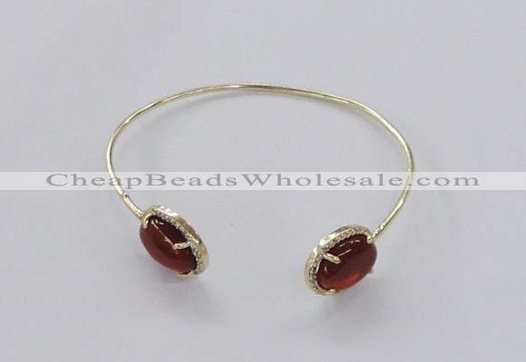 CGB860 10*14mm oval agate gemstone bangles wholesale