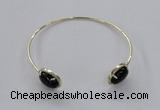 CGB861 10*14mm oval agate gemstone bangles wholesale