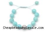 CGB8642 12mm round amazonite adjustable macrame bracelets