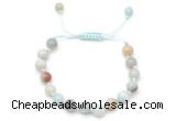 CGB8653 8mm,10mm round amazonite adjustable macrame bracelets