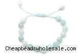 CGB8654 8mm,10mm round amazonite adjustable macrame bracelets