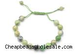 CGB8657 8mm,10mm round australia chrysoprase adjustable macrame bracelets