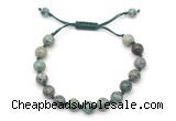 CGB8659 8mm,10mm round African turquoise adjustable macrame bracelets