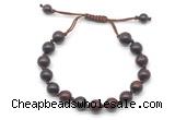 CGB8679 8mm,10mm round brecciated jasper adjustable macrame bracelets