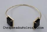 CGB869 15*15mm square agate gemstone bangles wholesale