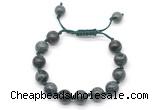 CGB8694 8mm,10mm round kambaba jasper adjustable macrame bracelets