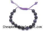 CGB8732 8mm,10mm round purple tiger eye adjustable macrame bracelets