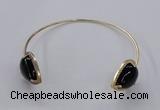 CGB876 15*20mm flat teardrop agate gemstone bangles wholesale