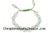 CGB8762 8mm,10mm round prehnite adjustable macrame bracelets