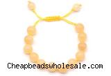 CGB8766 8mm,10mm round honey jade adjustable macrame bracelets