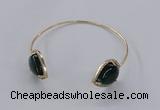 CGB877 15*20mm flat teardrop agate gemstone bangles wholesale