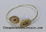 CGB881 13*18mm - 20*25mm freeform druzy agate gemstone bangles