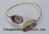 CGB883 13*18mm - 20*25mm freeform druzy agate gemstone bangles