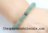 CGB8833 8mm, 10mm green aventurine & drum hematite power beads bracelets