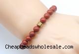 CGB8837 8mm, 10mm red jasper & drum hematite power beads bracelets