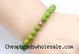 CGB8843 8mm, 10mm green sea sediment jasper & drum hematite power beads bracelets