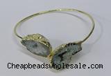 CGB885 13*18mm - 20*25mm freeform druzy agate gemstone bangles