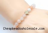 CGB8894 8mm, 10mm pink aventurine & cross hematite power beads bracelets