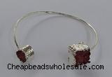 CGB890 12mm - 14*15mm freeform druzy agate gemstone bangles