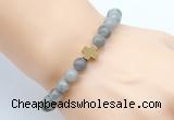 CGB8909 8mm, 10mm labradorite & cross hematite power beads bracelets