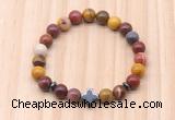 CGB8935 8mm, 10mm mookaite, cross & rondelle hematite beaded bracelets