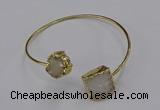 CGB895 12mm - 14*15mm freeform druzy agate gemstone bangles