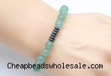 CGB8953 8mm, 10mm green aventurine & rondelle hematite beaded bracelets