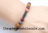 CGB8965 8mm, 10mm mookaite & rondelle hematite beaded bracelets