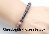 CGB8966 8mm, 10mm rhodonite & rondelle hematite beaded bracelets