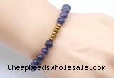 CGB8974 8mm, 10mm amethyst & rondelle hematite beaded bracelets