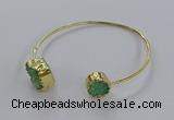 CGB899 12mm - 14*15mm freeform druzy agate gemstone bangles