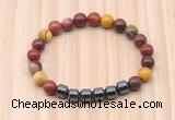 CGB8995 8mm, 10mm mookaite & drum hematite beaded bracelets