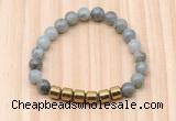 CGB8999 8mm, 10mm labradorite & drum hematite beaded bracelets