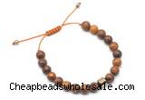 CGB9029 8mm, 10mm elephant skin jasper & drum hematite adjustable bracelets