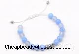 CGB9101 8mm, 10mm blue agate & rondelle hematite adjustable bracelets