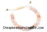 CGB9104 8mm, 10mm pink aventurine & rondelle hematite adjustable bracelets