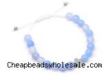 CGB9141 8mm, 10mm blue agate & cross hematite adjustable bracelets