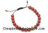 CGB9147 8mm, 10mm red jasper & cross hematite adjustable bracelets