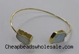 CGB918 13*18mm - 15*20mm freeform druzy agate gemstone bangles