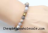 CGB9264 8mm, 10mm bamboo leaf agate & drum hematite power beads bracelets