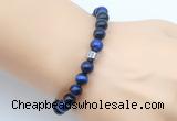 CGB9282 8mm, 10mm blue tiger eye & drum hematite power beads bracelets