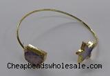 CGB929 15*20mm - 18*18mm freeform & star druzy agate bangles