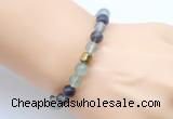 CGB9292 8mm, 10mm fluorite & drum hematite power beads bracelets