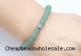 CGB9308 8mm, 10mm matte green aventurine & drum hematite power beads bracelets