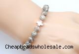 CGB9355 8mm, 10mm feldspar & cross hematite power beads bracelets