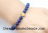 CGB9357 8mm, 10mm lapis lazuli & cross hematite power beads bracelets