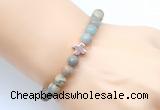 CGB9365 8mm, 10mm serpentine jasper & cross hematite power beads bracelets