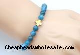 CGB9410 8mm, 10mm apatite & cross hematite power beads bracelets