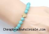 CGB9411 8mm, 10mm amazonite & cross hematite power beads bracelets