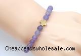 CGB9418 8mm, 10mm matte amethyst & cross hematite power beads bracelets